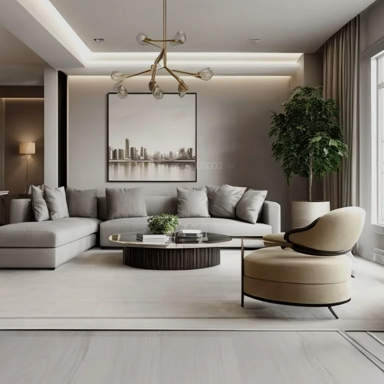 Asesor de Aptiluxe mostrando planos a cliente en apartamento de lujo